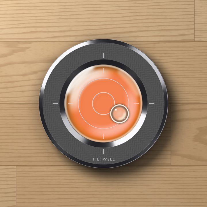 Carbon skin level with orange liquid