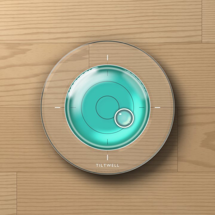 Crystal skin clear acrylic level with teal liquid
