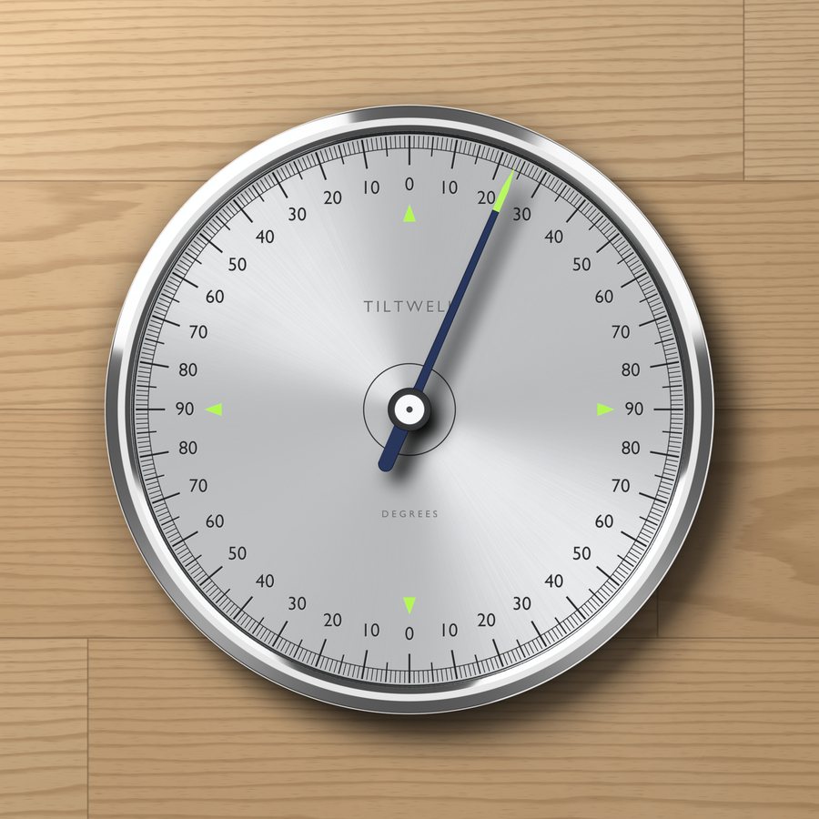 Aluminum protractor dial with a needle